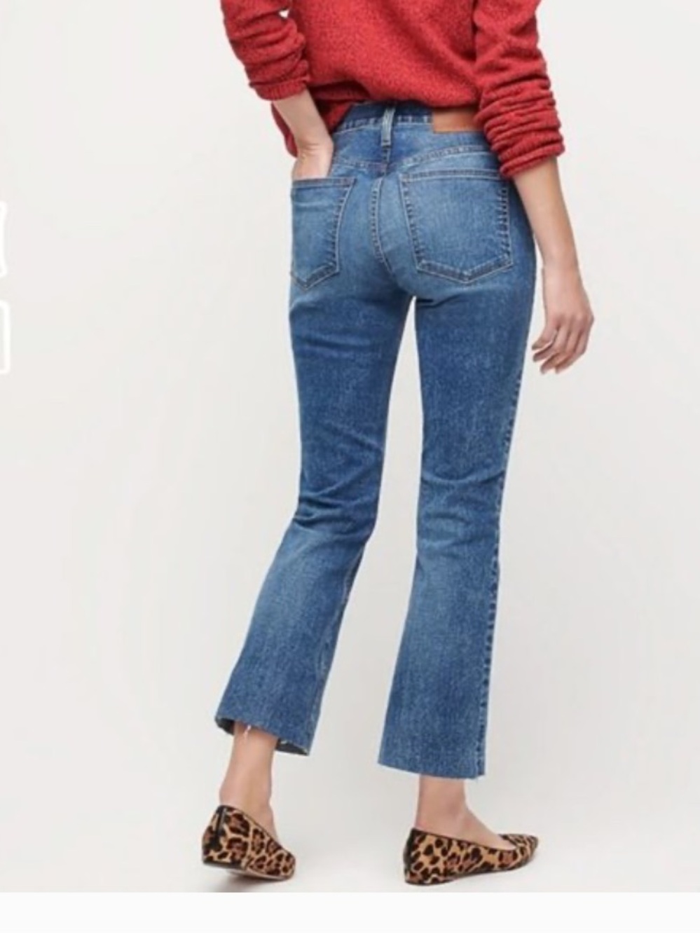 J. CREW Billie Demi Boot Crop Ankle Jeans Frayed Hem Sz 27 waist EUC